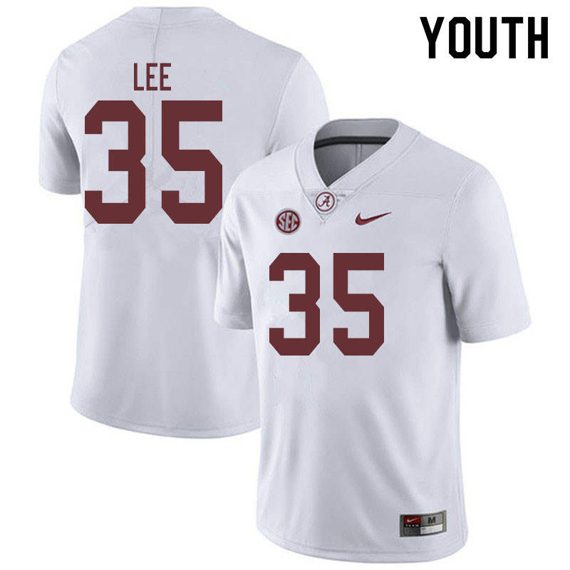 Youth #35 Shane Lee Alabama Crimson Tide College Football Jerseys Sale-White